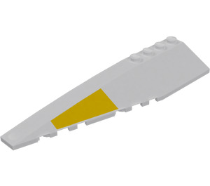 LEGO Wedge 12 x 3 x 1 Double Rounded Left with Yellow Wedge Sticker (42061)