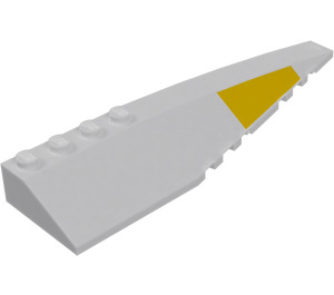 LEGO Wedge 12 x 3 x 1 Double Rounded Right with Yellow Wedge Sticker (42060)