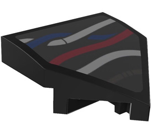 LEGO Wedge 2 x 2 x 0.7 with Point (45°) with Blue, Grey and Red Cables Sticker (66956)