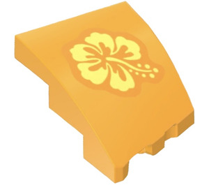 LEGO Wedge 2 x 3 Left with Hibiscus Flower (Back) Sticker (80177)