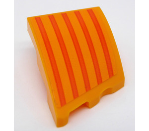 LEGO Wedge 2 x 3 Left with Orange and Bright Light Orange Vertical Stripes Sticker (80177)