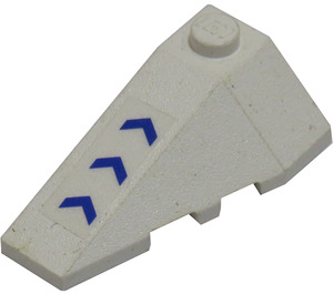LEGO Keil 2 x 4 Verdreifachen Links mit 3 Blau Arrows Aufkleber (43710)