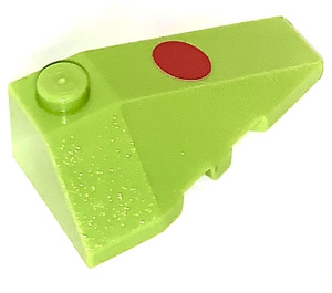 LEGO Wedge 2 x 4 Triple Right with Red Dot Sticker (43711)