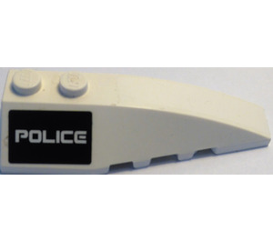 LEGO Wedge 2 x 6 Double Right with black square and letters 'police' on Sticker (41747)