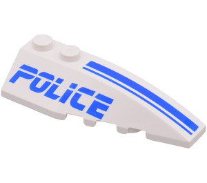 LEGO Wedge 2 x 6 Double Right with 'POLICE' & Blue Lines (41747)