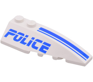 LEGO Wedge 2 x 6 Double Right with 'POLICE' & Blue Lines (41747 / 48133)