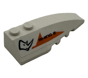 LEGO Wedge 2 x 6 Double Right with 'RHINO 2' Sticker (41747)