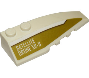 LEGO Wedge 2 x 6 Double Right with 'SATELLITE DRONE XR-9' Sticker (41747)