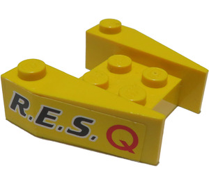 LEGO Pièce de monnaie 3 x 4 avec Noir 'R.E.S.' et Rouge 'Q' Autocollant sans Encoches pour Tenons (2399)