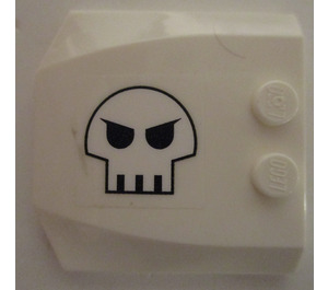 LEGO Wedge 4 x 4 Curved with Medium Space Skull Logo left Sticker (45677)