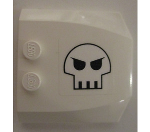 LEGO Wedge 4 x 4 Curved with Medium Space Skull Logo right Sticker (45677)