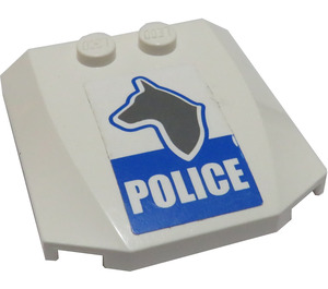 LEGO Wedge 4 x 4 Curved with Police Dog Sticker (45677)