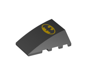 LEGO Keil 4 x 4 Verdreifachen Gebogen ohne Bolzen mit Batman Logo (16316 / 47753)
