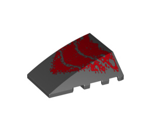 LEGO Wedge 4 x 4 Triple Curved without Studs with Dark Red Scales (47753 / 58637)