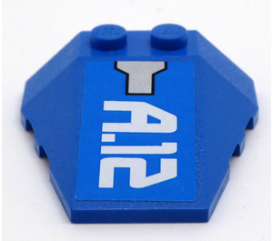 LEGO Coin 4 x 4 Tripler avec 'une.12' Modèle Autocollant avec des encoches pour tenons (48933)
