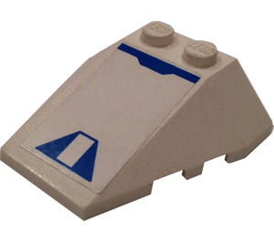 LEGO Wedge 4 x 4 Triple with Mandalorian Triangle and Trim Sticker with Stud Notches (48933)