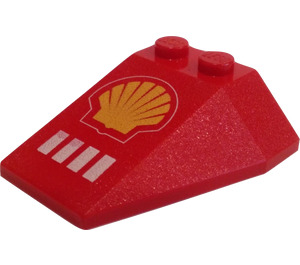LEGO Wedge 4 x 4 Triple with Shell Logo without Stud Notches (6069)