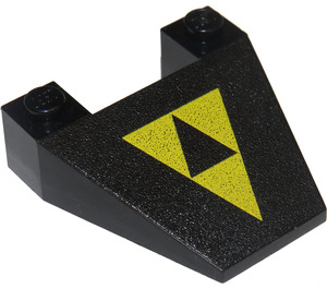 LEGO Wedge 4 x 4 with Blacktron I Logo without Stud Notches (4858)