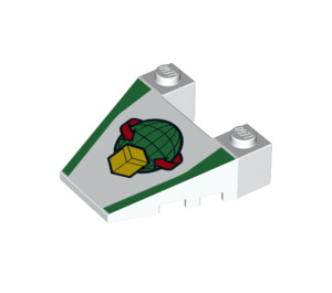 LEGO Wedge 4 x 4 with Green Cargo Logo with Stud Notches (38852 / 93348)