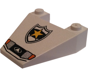 LEGO Wedge 4 x 4 with Police Badge Logo and Headlights without Stud Notches (4858)