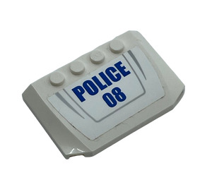 LEGO Wedge 4 x 6 Curved with Blue 'POLICE' and '08' Sticker