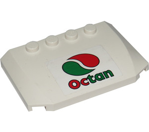 LEGO Kile 4 x 6 buet med 'Octan' og Octan logo Klistermærke (52031)