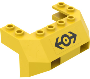 LEGO Wedge 4 x 6 x 2.333 with Train Logo Sticker (2916)
