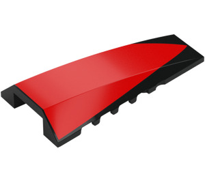 LEGO Wedge 4 x 8 Curved with Shadow the Hedgehog Long Head Spike (5382 / 109388)