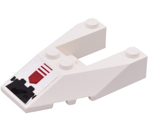 LEGO Cuneo 6 x 4 Ritaglio con Rosso scuro Freccia Adesivo con intagli per bottoncini (6153)