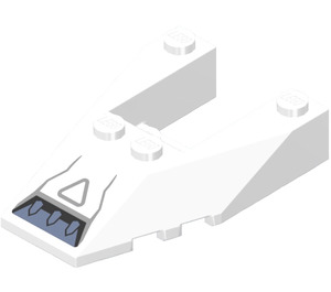 LEGO Kile 6 x 4 Skåret ud med Sand Blå Vents Klistermærke med Knops hakker (6153)