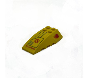 LEGO Wedge 6 x 4 Triple Curved with Radioactivity Warning and 'AMMUNITION' Sticker (43712)