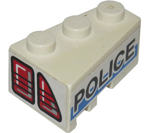 LEGO Wedge Brick 3 x 2 Right with Taillights and 'POLICE' Sticker (6564)