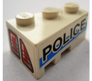 LEGO Wig Steen 3 x 2 Rechtsaf met Taillights en 'Politie' Sticker (6564)