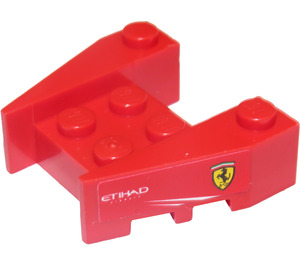 LEGO Kile Kloss 3 x 4 med Ferrari logo og Hvit 'ETIHAD AIRWAYS' Klistremerke med knottskår (50373)