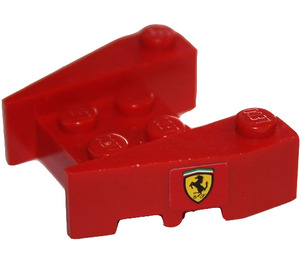 LEGO Wedge Brick 3 x 4 with Ferrari Logo Sticker with Stud Notches (50373)