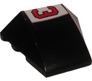 LEGO Wedge Curved 3 x 4 Triple with "3" Sticker (64225)