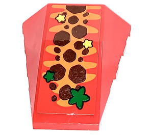 LEGO Wedge Curved 3 x 4 Triple with Dino decoration flowers  Sticker (64225)