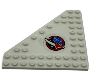 LEGO Coin assiette 10 x 10 sans Coin sans Goujons au centre avec Espacer logo (Droite) Autocollant (92584)