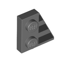 LEGO Keil Platte 2 x 2 Flügel Recht mit Schwarz Streifen (24307 / 102783)