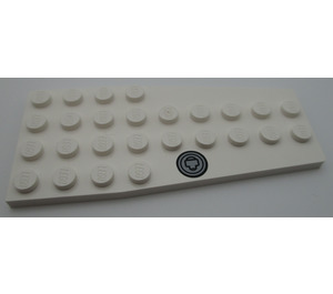 LEGO Wedge Plate 4 x 9 Wing with Fuel Filler Cap Right Side Sticker without Stud Notches (2413)