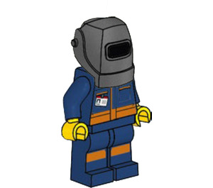 LEGO Welder med Dark Blå Kostym Minifigur