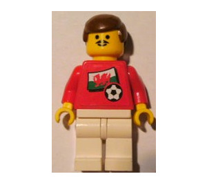 LEGO Welsh Football Player with Moustache with Stickers Minifigure