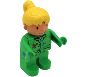 LEGO Wendy with bright green legs and top Duplo Figure