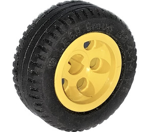 LEGO Wheel 12 x 20 with Technic Axle Hole and 6 Pegholes with Tire 30.4 x 14 (2994)