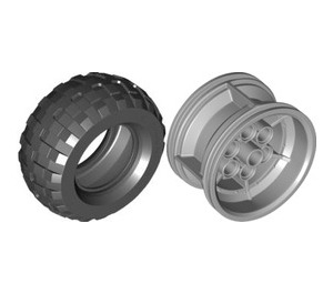 LEGO Wheel 43.2mm D. x 26mm Technic Racing Small with 6 Pinholes with Tire Balloon - Wide Ø 81.6 x 38 (56908)