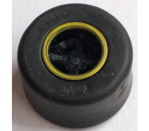 레고 Wheel 8mm D. x 9mm for Slicks, Hole Notched for Wheels Holder Pin, Reinforced Back with Yellow Rim Edge Pattern with Black Tire 14mm D. x 9mm Smooth Small Wide Slick