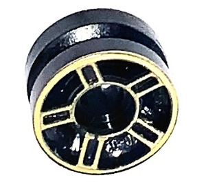 LEGO Wheel Rim Ø11.2 x 6.2 with 5 Spokes with Gold Trim (18332 / 50944)
