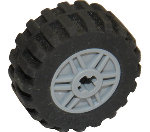 LEGO Wheel Rim Ø18 x 14 with Axle Hole with Tire Ø 30.4 x 14 with Offset Tread Pattern and Band around Center