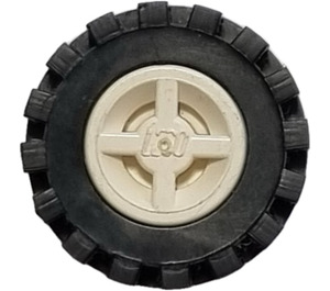 LEGO Wheel Rim Ø8 x 6.4 without Side Notch with Small Tire with Offset Tread (without Band Around Center of Tread) (73420)