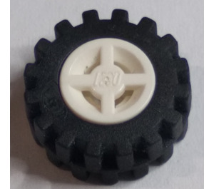 LEGO Wheel Rim Ø8 x 6.4 without Side Notch with Tire Ø15 X 6mm with Offset Tread Band Around Center of Tread (4624)